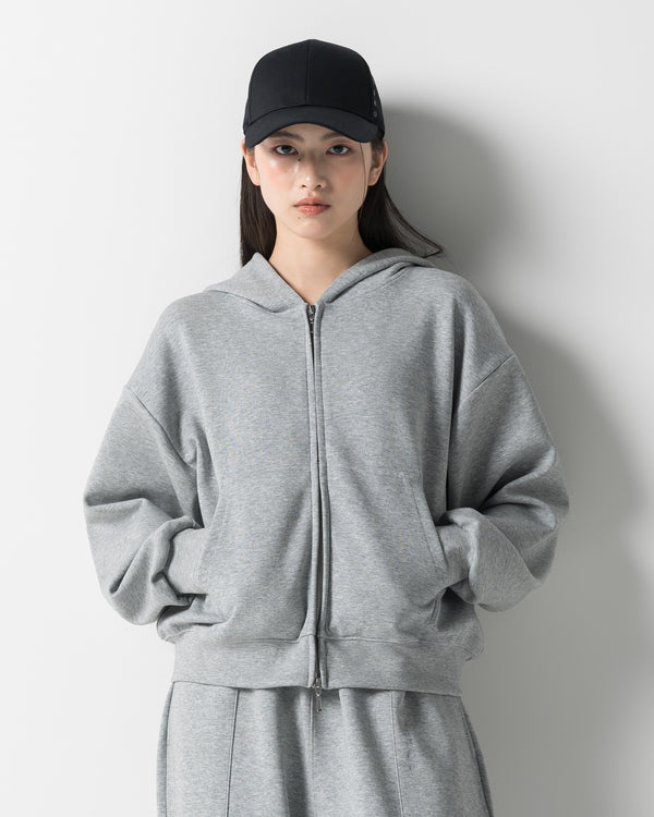 CRONOS WOMEN LIGHTWEIGHT ZIP HOODIE【GRAY】