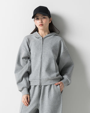 CRONOS WOMEN LIGHTWEIGHT ZIP HOODIE【GRAY】