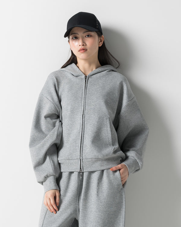CRONOS WOMEN LIGHTWEIGHT ZIP HOODIE【GRAY】
