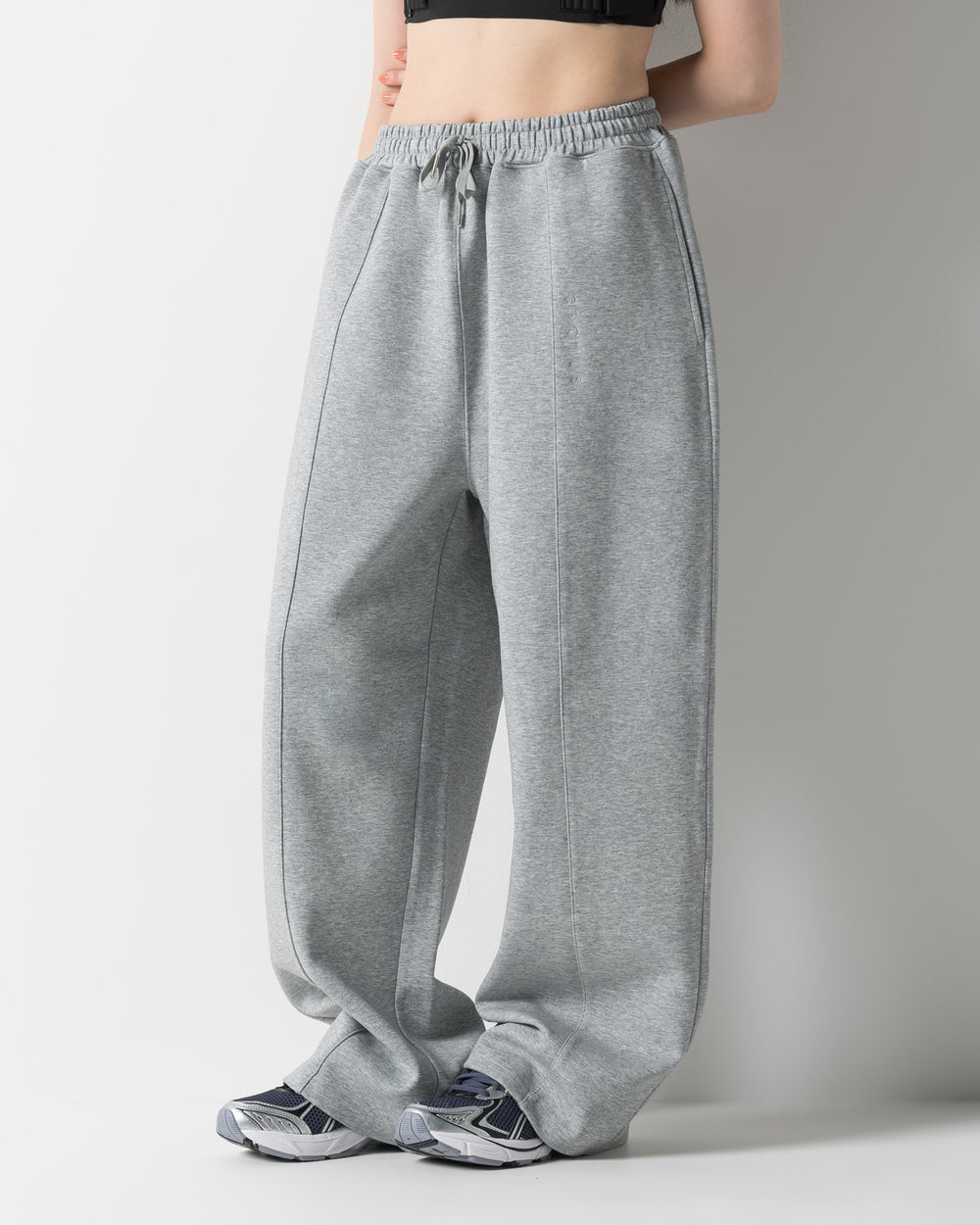 CRONOS WOMEN LIGHTWEIGHT SWEAT PANTS【GRAY】