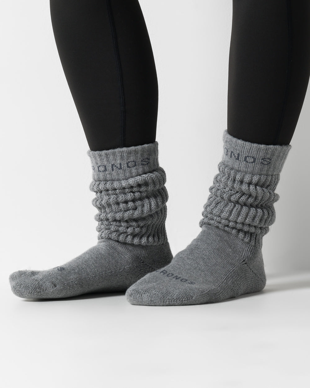 CRONOS WOMEN LOOSE PILE SOCKS【GRAY】