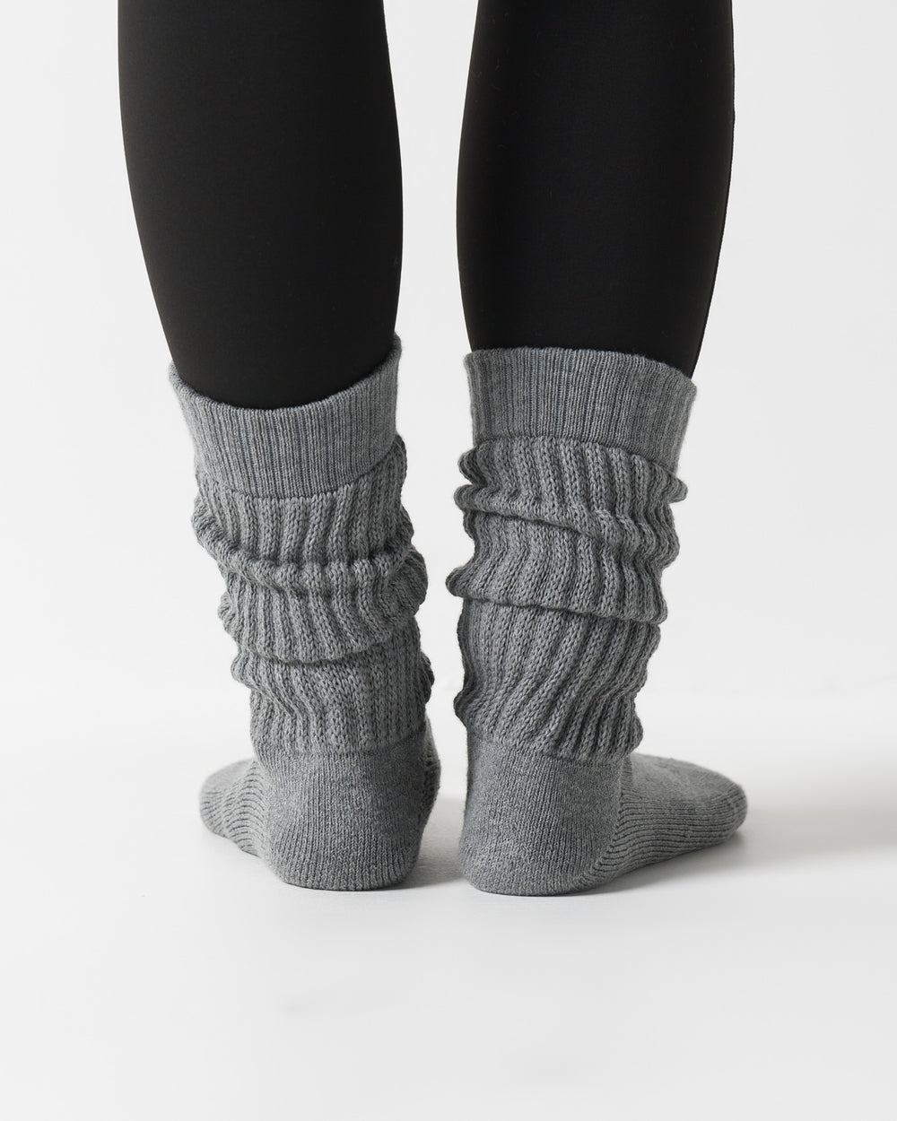 CRONOS WOMEN LOOSE PILE SOCKS【GRAY】