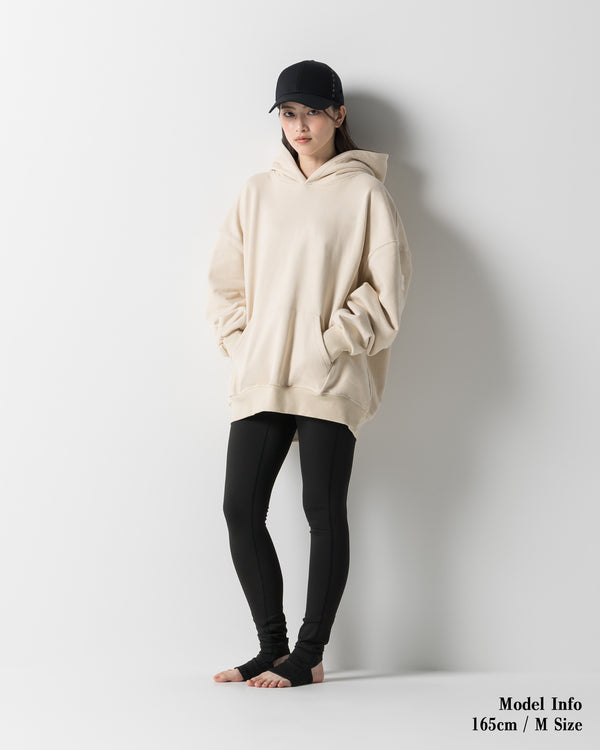 CRONOS WOMEN HEAVY DOUBLE HOODIE【CREAM】