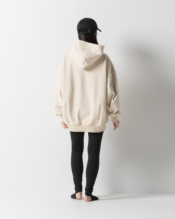 CRONOS WOMEN HEAVY DOUBLE HOODIE【CREAM】