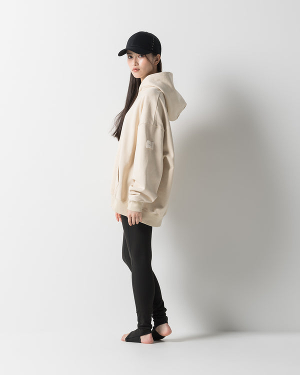 CRONOS WOMEN HEAVY DOUBLE HOODIE【CREAM】