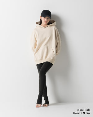 CRONOS WOMEN HEAVY DOUBLE HOODIE【CREAM】