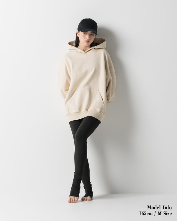 CRONOS WOMEN HEAVY DOUBLE HOODIE【CREAM】