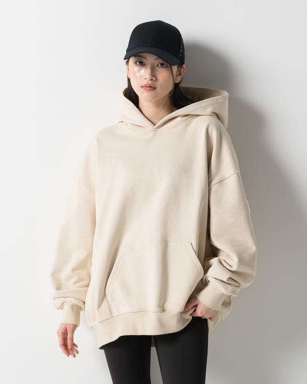CRONOS WOMEN HEAVY DOUBLE HOODIE【CREAM】