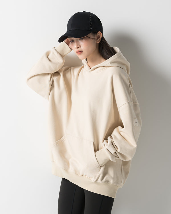 CRONOS WOMEN HEAVY DOUBLE HOODIE【CREAM】