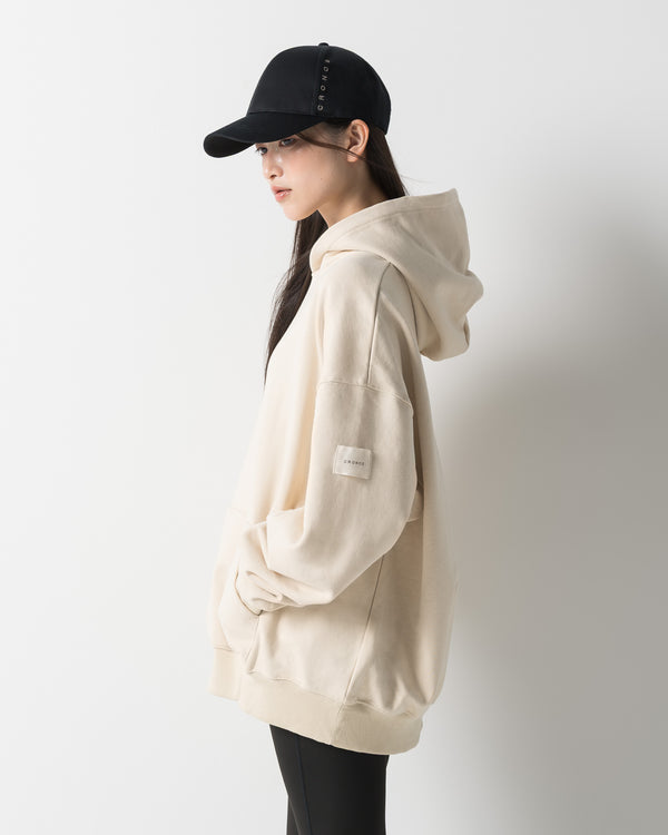 CRONOS WOMEN HEAVY DOUBLE HOODIE【CREAM】