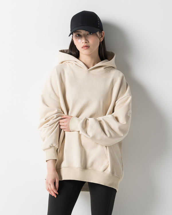 CRONOS WOMEN HEAVY DOUBLE HOODIE【CREAM】