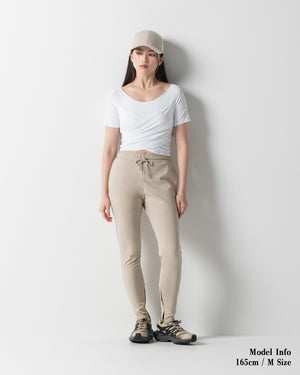 CRONOS WOMEN FORM SKINNY PANTS【BEIGE】