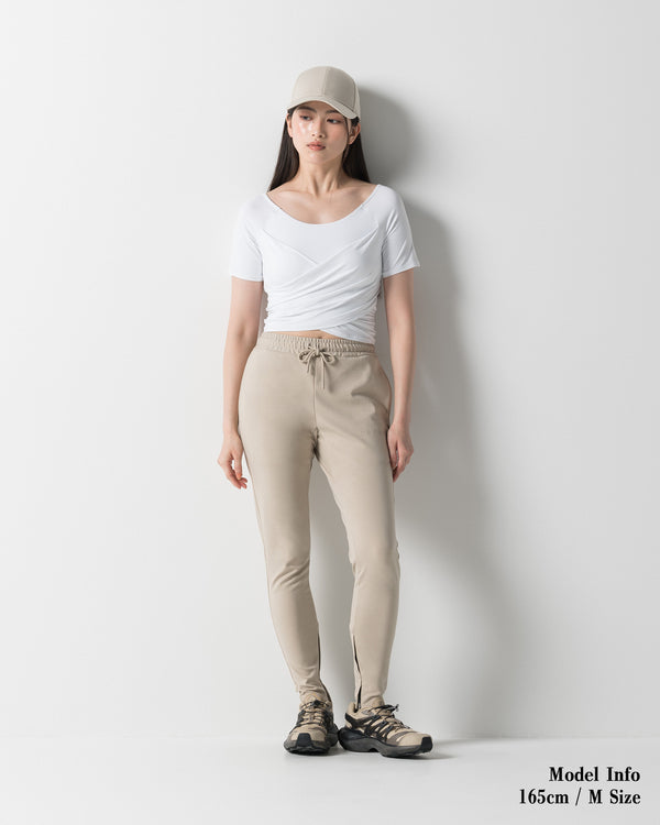 CRONOS WOMEN FORM SKINNY PANTS【BEIGE】