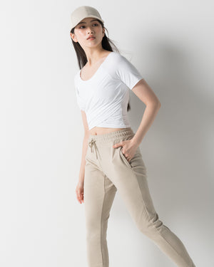 CRONOS WOMEN FORM SKINNY PANTS【BEIGE】