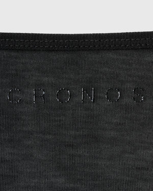 CRONOS WOMEN DRAPE FLARE LONG SLEEVE【BLACK】
