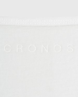 CRONOS WOMEN DRAPE FLARE LONG SLEEVE【WHITE】