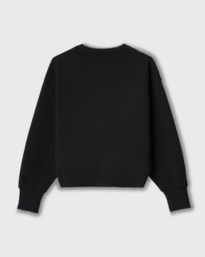 CRONOS WOMEN LIGHTWEIGHT CREW SWEAT【BLACK】