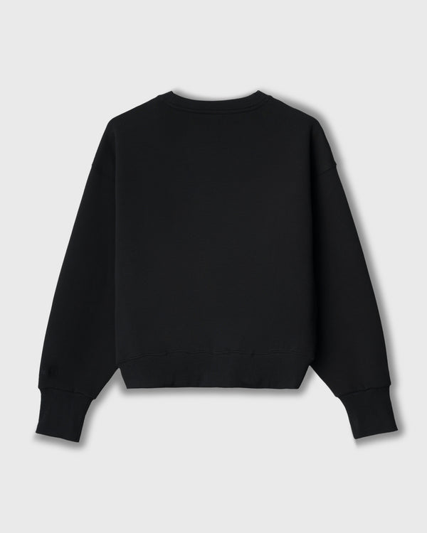 CRONOS WOMEN LIGHTWEIGHT CREW SWEAT【BLACK】