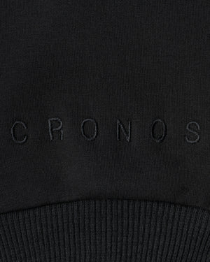 CRONOS WOMEN LIGHTWEIGHT CREW SWEAT【BLACK】