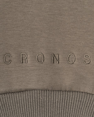CRONOS WOMEN LIGHTWEIGHT CREW SWEAT【KHAKI】