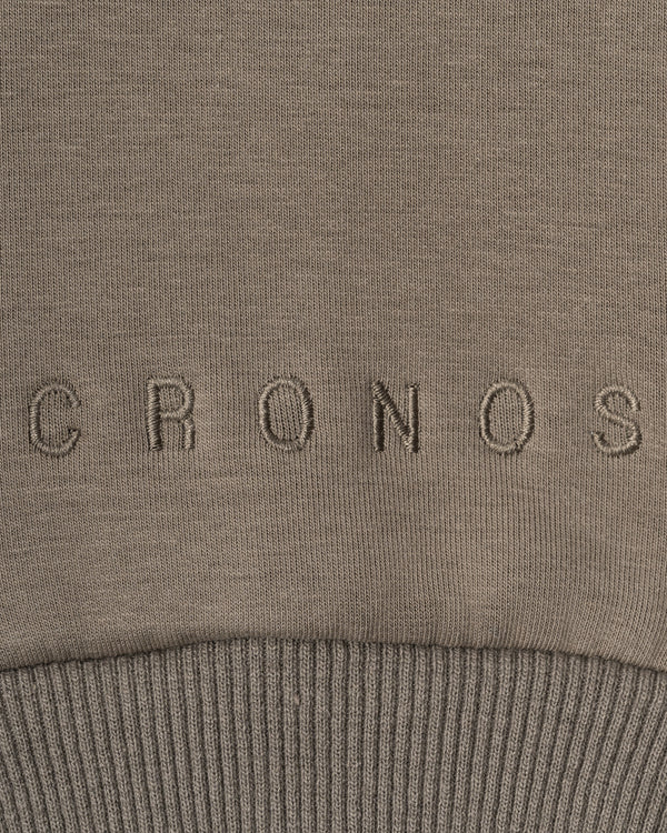 CRONOS WOMEN LIGHTWEIGHT CREW SWEAT【KHAKI】