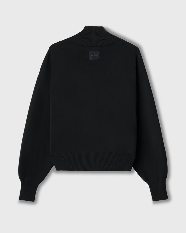 CRONOS WOMEN'S WARM HALF ZIP SWEAT【BLACK】