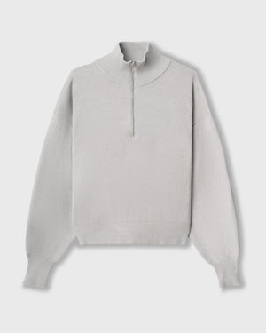 CRONOS WOMEN WARM HALF ZIP SWEAT【GRAY】