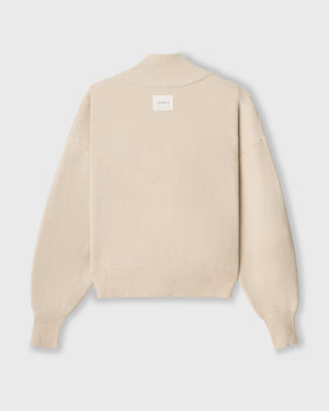 CRONOS WOMEN WARM HALF ZIP SWEAT【BEIGE】