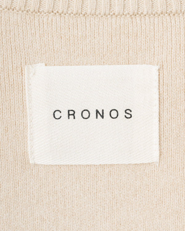 CRONOS WOMEN WARM HALF ZIP SWEAT【BEIGE】