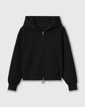 CRONOS WOMEN LIGHTWEIGHT ZIP HOODIE【BLACK】