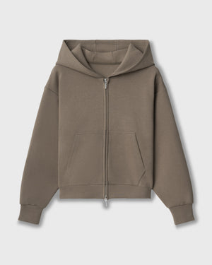 CRONOS WOMEN LIGHTWEIGHT ZIP HOODIE【KHAKI】