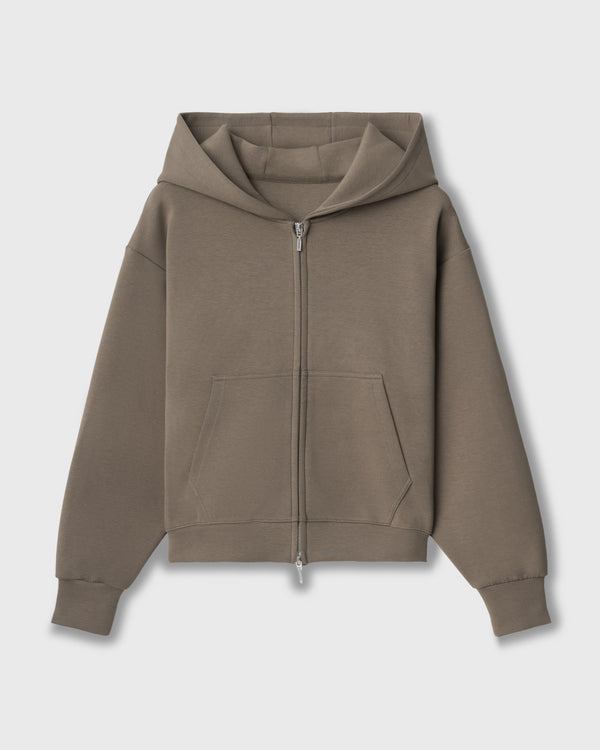 CRONOS WOMEN LIGHTWEIGHT ZIP HOODIE【KHAKI】