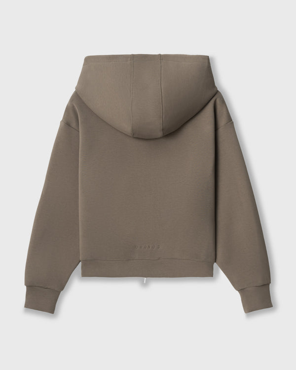 CRONOS WOMEN LIGHTWEIGHT ZIP HOODIE【KHAKI】