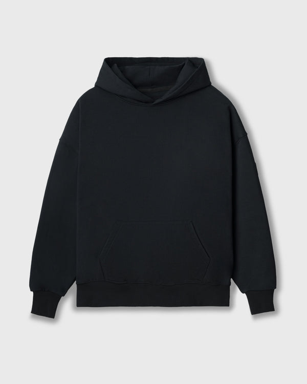CRONOS WOMEN HEAVY DOUBLE HOODIE【BLACK】