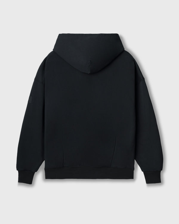 CRONOS WOMEN HEAVY DOUBLE HOODIE【BLACK】