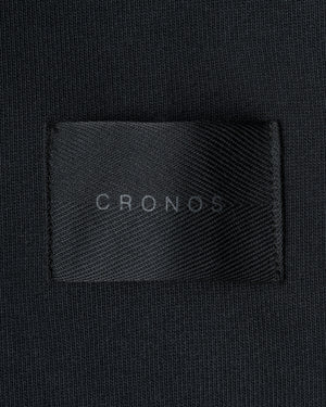 CRONOS WOMEN HEAVY DOUBLE HOODIE【BLACK】