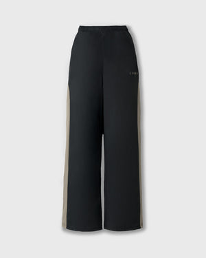 CRONOS WOMEN SIDE LINE DRAWSTRING PANTS【BLACK】