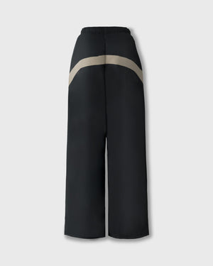 CRONOS WOMEN SIDE LINE DRAWSTRING PANTS【BLACK】