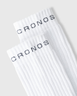 CRONOS 女款寬鬆堆堆襪【白色】