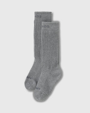 CRONOS WOMEN LOOSE PILE SOCKS【GRAY】