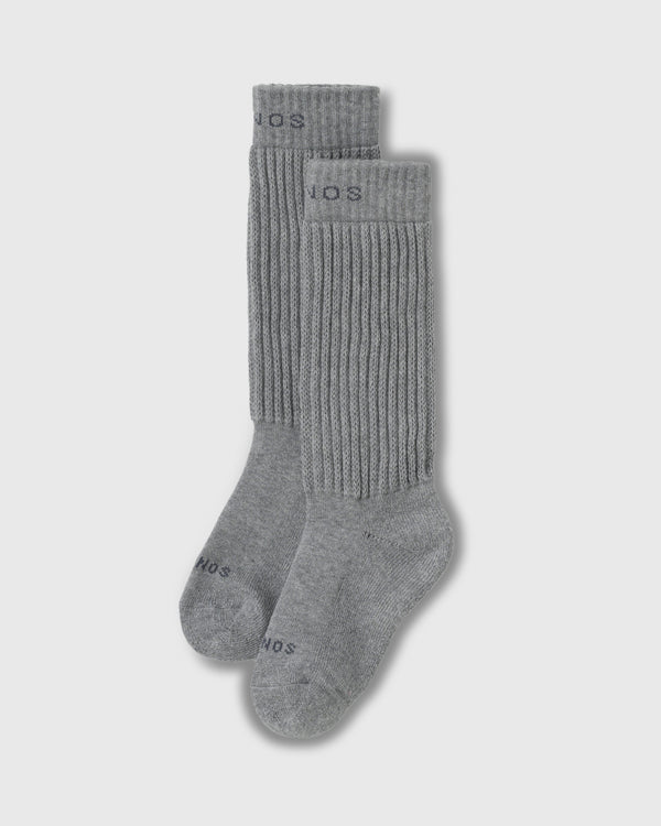 CRONOS WOMEN LOOSE PILE SOCKS【GRAY】