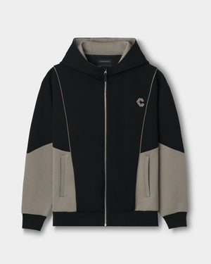 CRONOS ANGLE ZIP BLOUSON【BLACK×TAUPE】