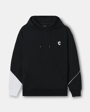 CRONOS SEGMENT HOODIE【BLACK×WHITE】