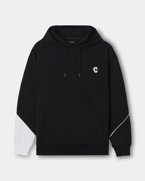 CRONOS SEGMENT HOODIE【BLACK×WHITE】