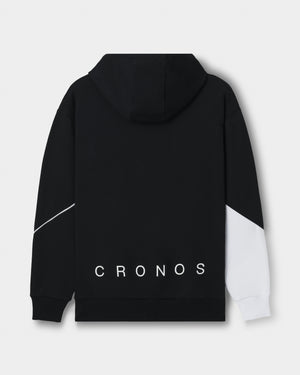 CRONOS SEGMENT HOODIE【BLACK×WHITE】
