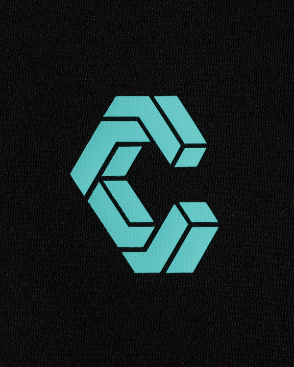 CRONOS SEGMENT HOODIE【BLACK×T.BLUE】