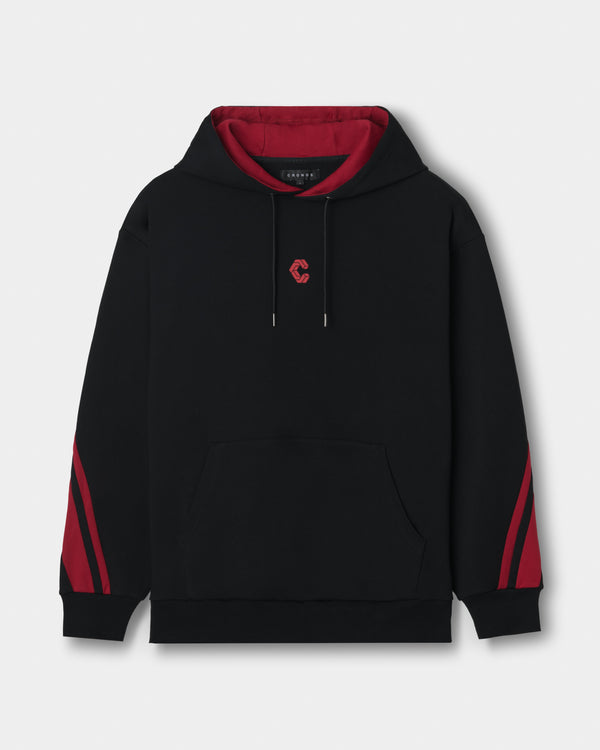 CRONOS AXIS HOODIE【BLACK×RED】