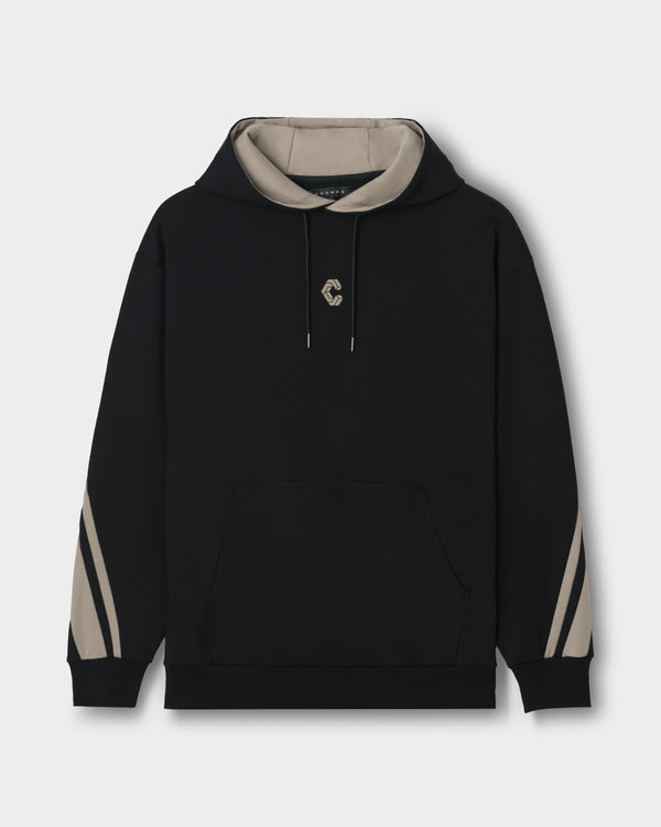 CRONOS AXIS HOODIE【BLACK×GREIGE】
