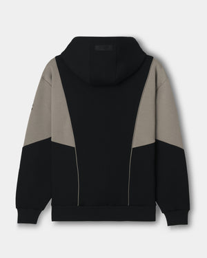 CRONOS ANGLE HOODIE【BLACK×TAUPE】