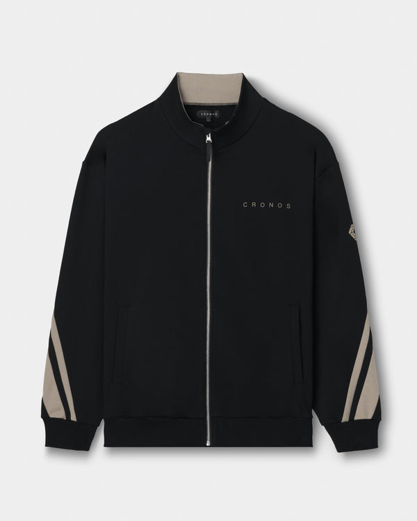 CRONOS AXIS ZIP JACKET【BLACK×GREIGE】